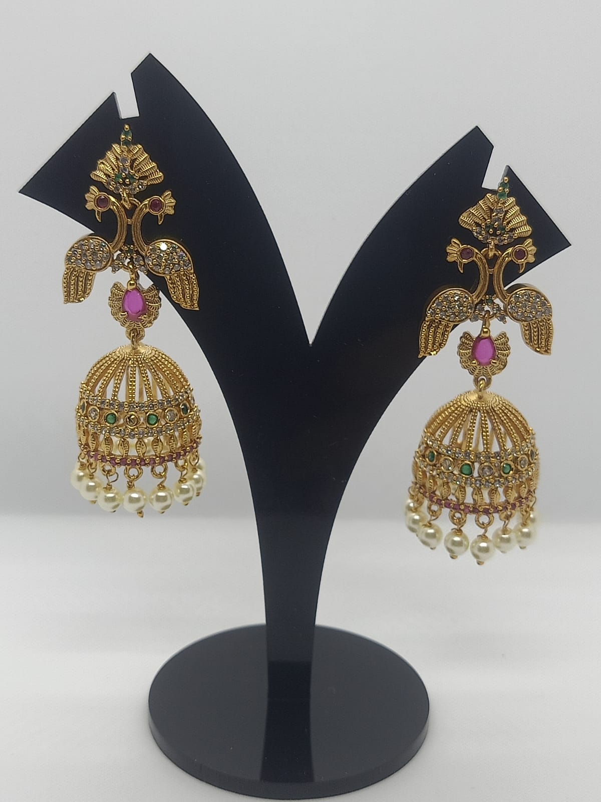 Peacock Jhumka Earrings | Purbilada