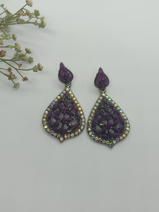 Drop Purple Earrings