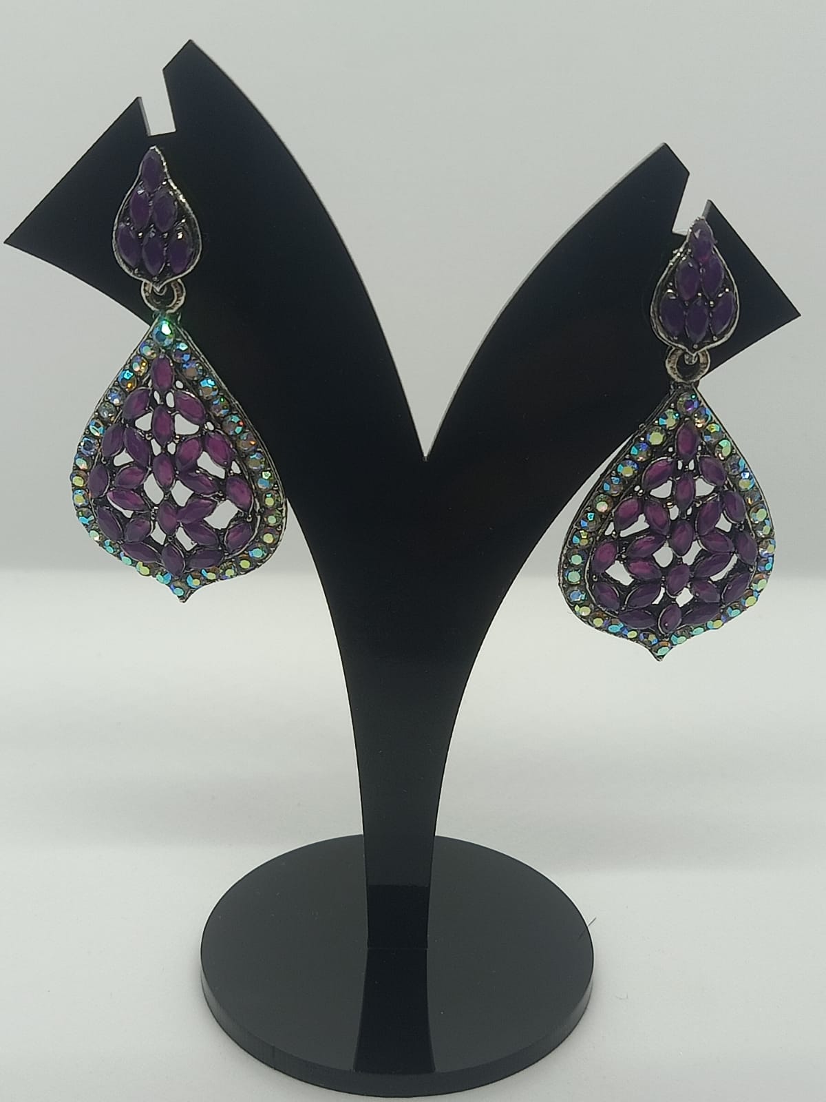 Drop Purple Earrings