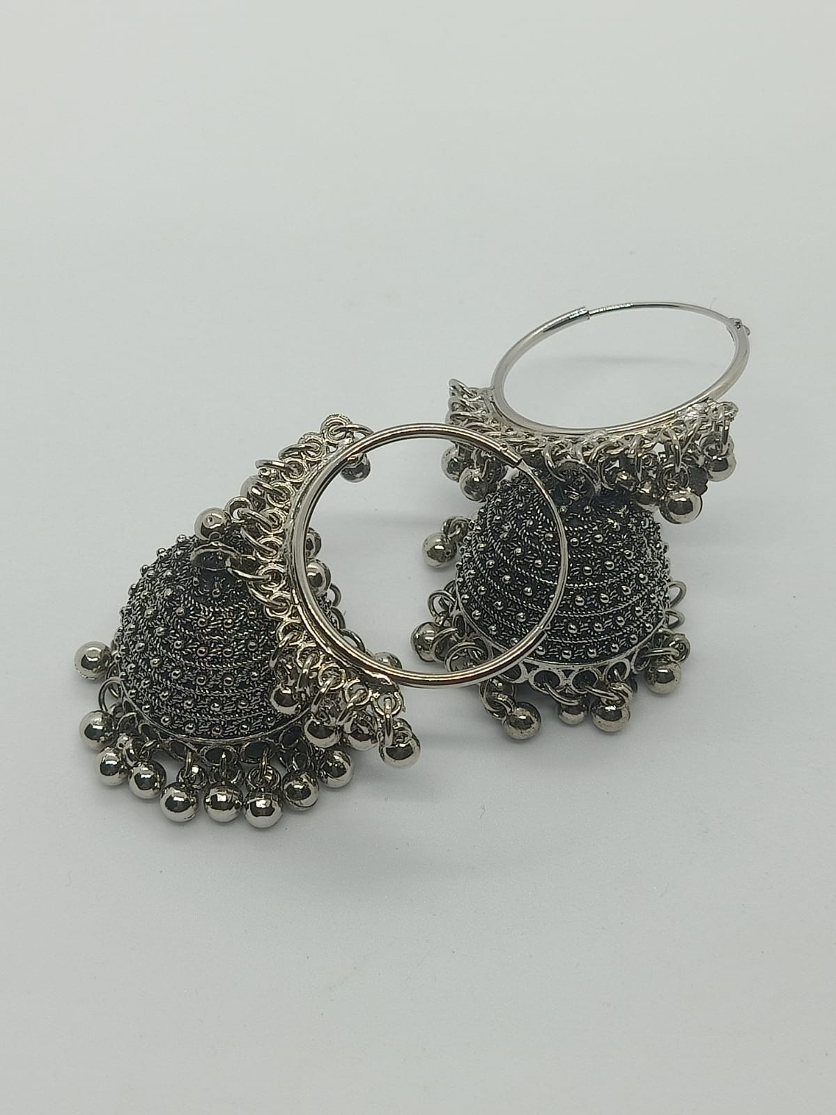 Oxidised Jhumka Bali