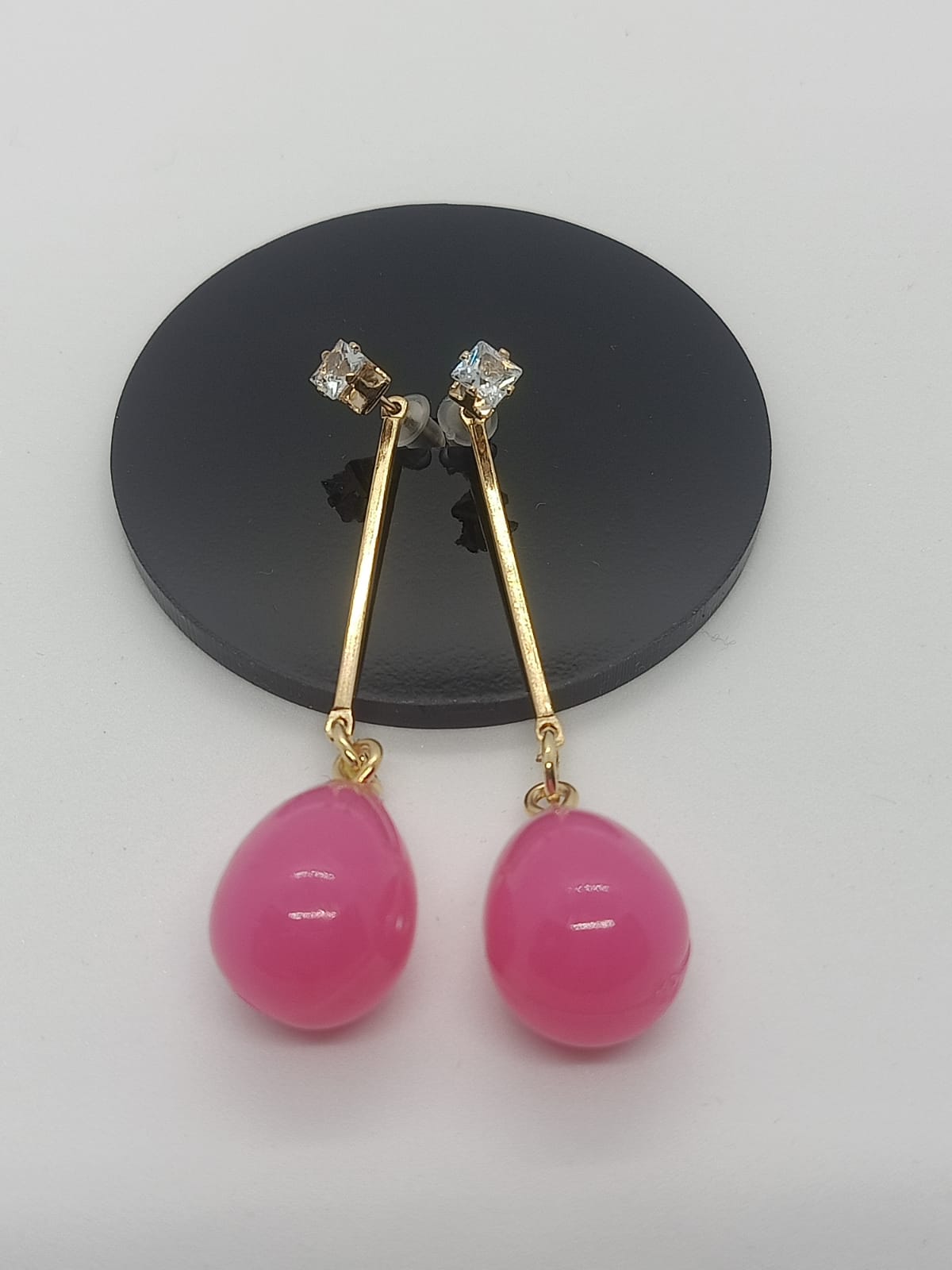 Pink Drop Earrings