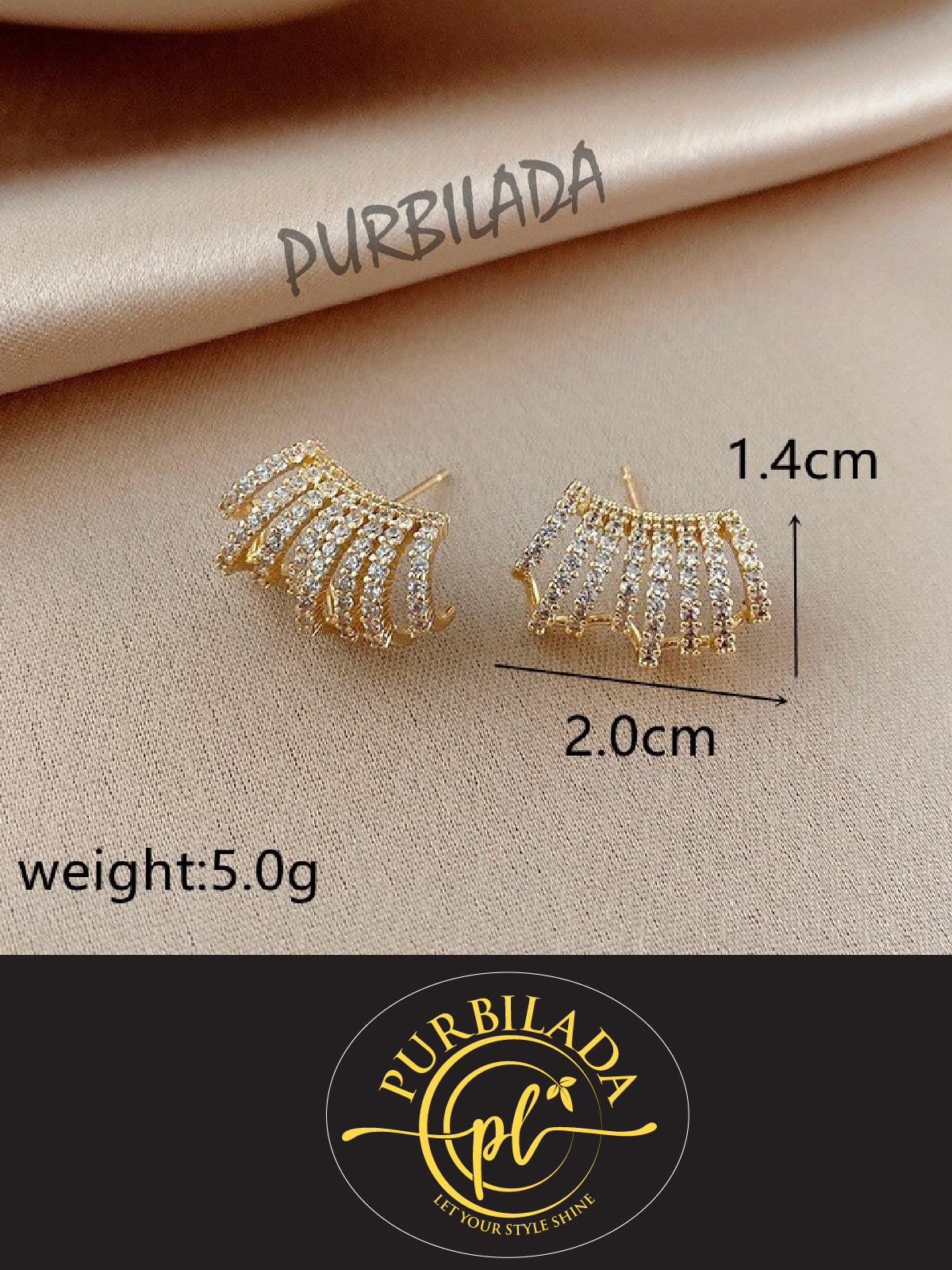 American Diamond Earrings | Purbilada