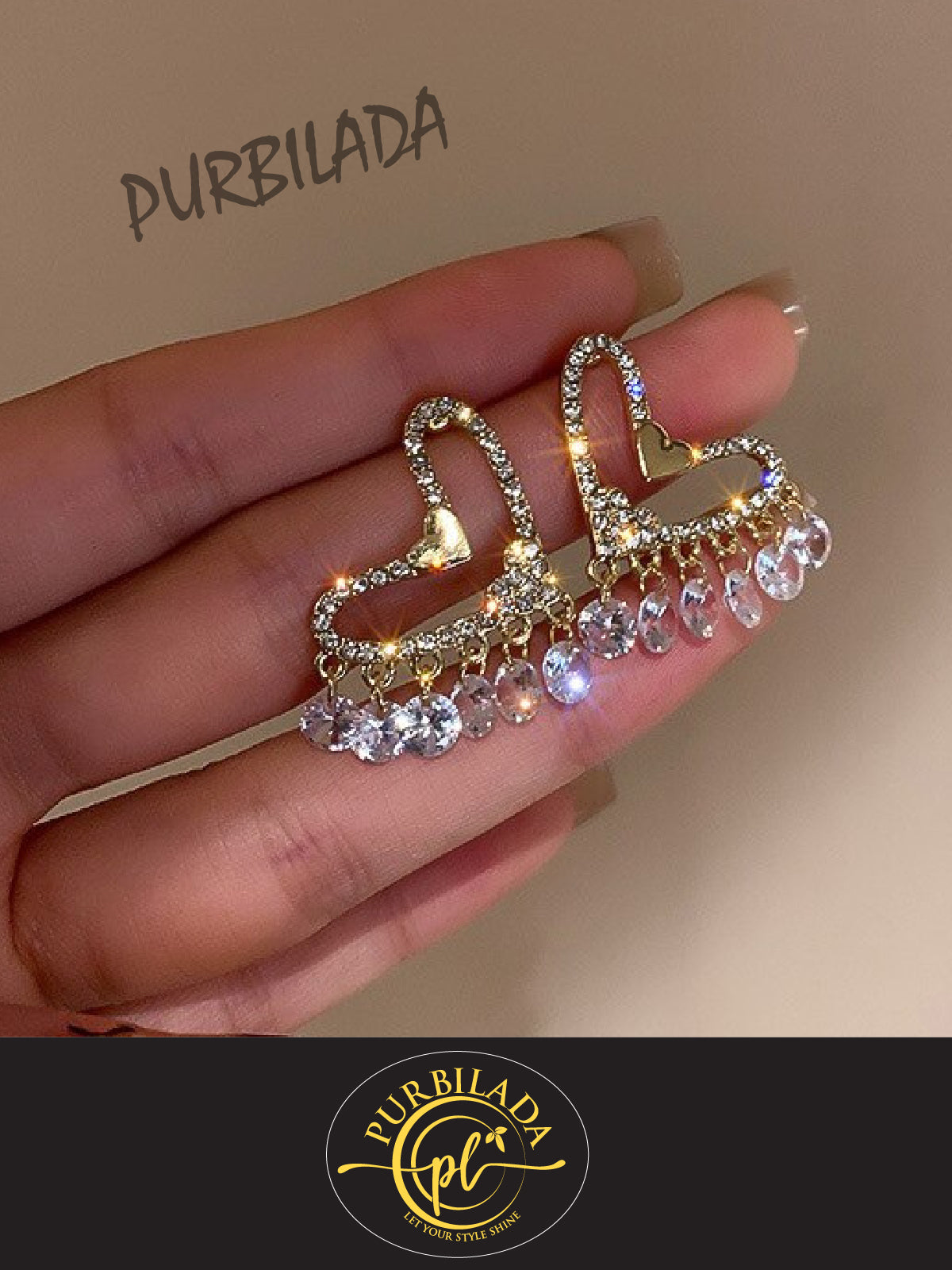 American Diamond Earrings | Purbilada