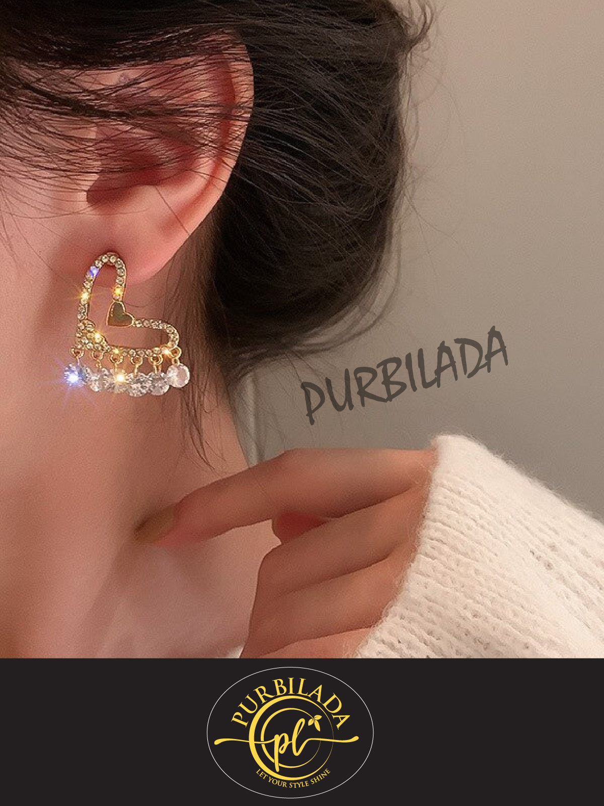 American Diamond Earrings | Purbilada